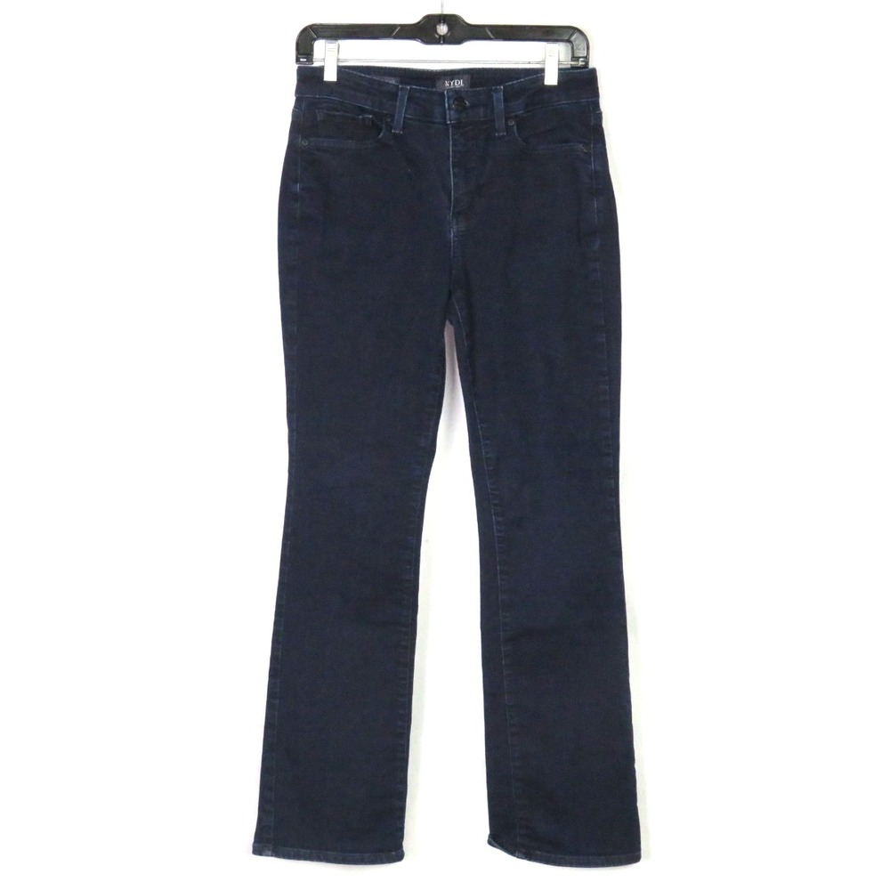 NYDJ Dark Wash Stretch Mid-Rise BARBARA Boot Cut Denim Jeans Women's 8P